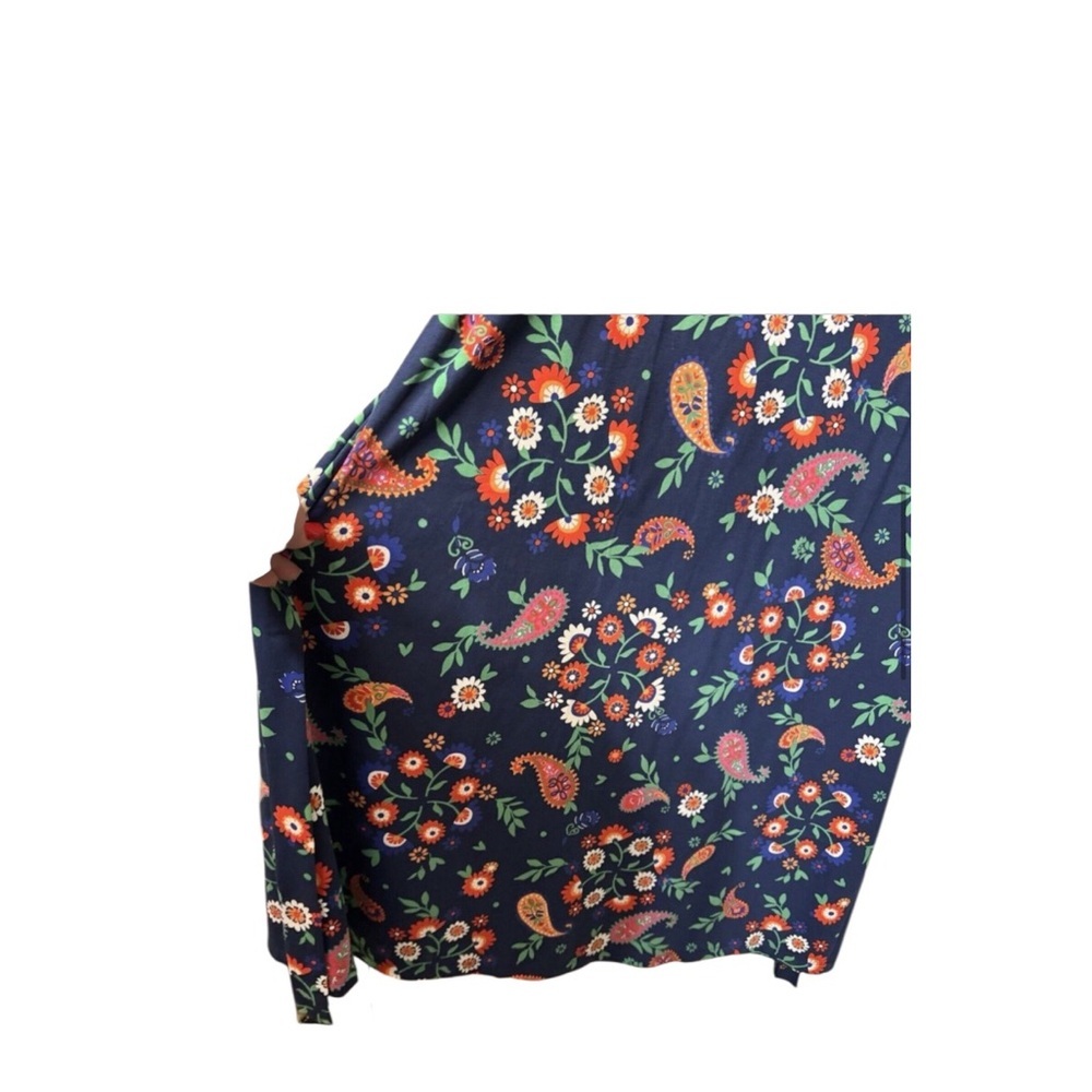 FINAL PRICE! Croft & Barrow Pink Orange Pink Paisley Vneck Dress NWT 1X - Picture 5 of 9